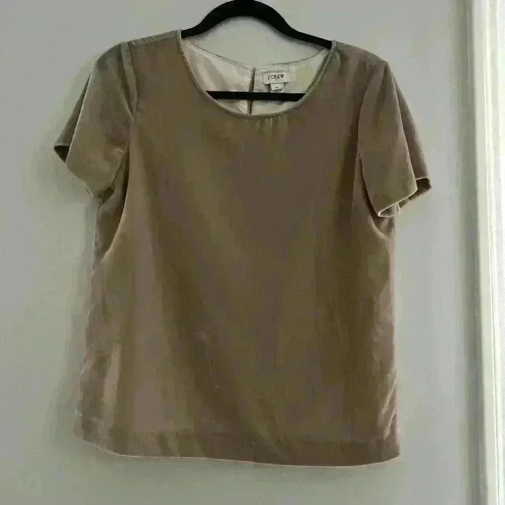 J crew velvet light pink shirt